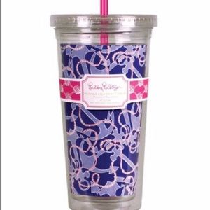 Lilly Pulitzer reusable cold drink tumbler